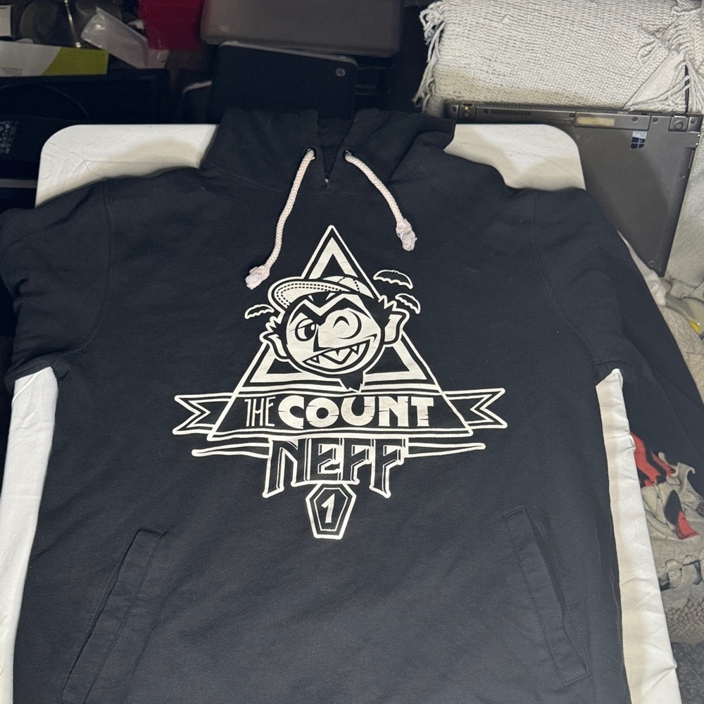 Neff Black and White Graphic Hoodie